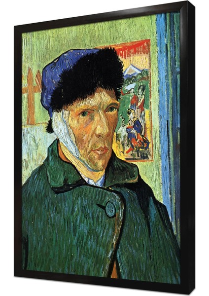 Kulağı Kesik Van Gogh Otoportre Çerçeveli Mdf Tablo