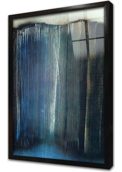 Soyut Görsel Çerçeveli Cam Tablo