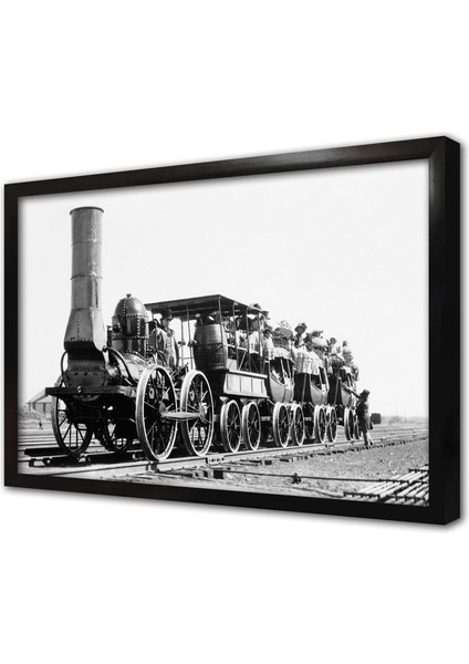 Nostalji Tren Çerçeveli Mdf Tablo