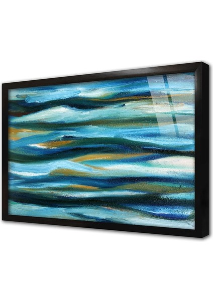 Soyut Çerçeveli Cam Tablo