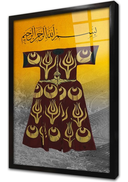Osmanlı Kaftan Çerçeveli Cam Tablo