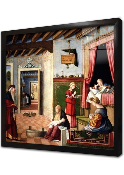 Piero Della Francesca Çerçeveli Cam Tablo