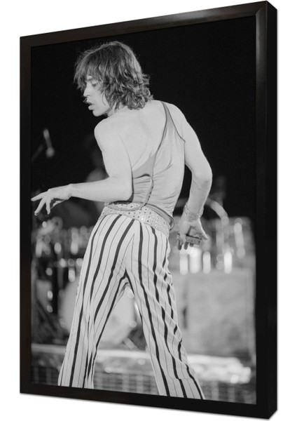 Mick Jagger Çerçeveli Mdf Tablo