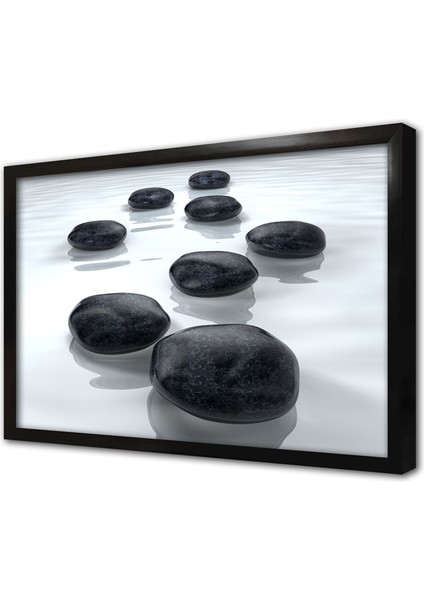 Spa Taşları Çerçeveli Mdf Tablo