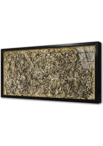 Soyut Görsel Çerçeveli Cam Tablo