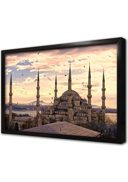 Sultanahmed Camii Gece Çerçeveli Mdf Tablo