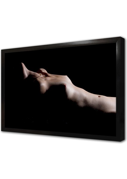 Sanatsal Nü Çerçeveli Mdf Tablo