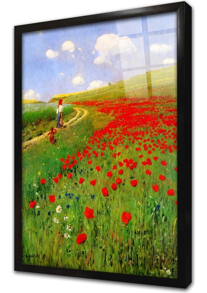 Paul Gustav Fischer Çerçeveli Cam Tablo