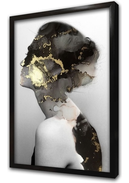 Kadın Manipülasyon Çerçeveli Mdf Tablo