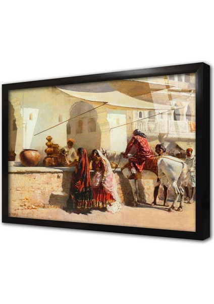 Vazo Satıcısı Çerçeveli Cam Tablo