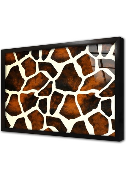 Soyut Görsel Çerçeveli Cam Tablo