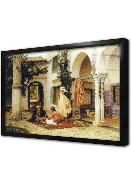 Osmanlı Dönemi Saray Bahçesi Çerçeveli Cam Tablo