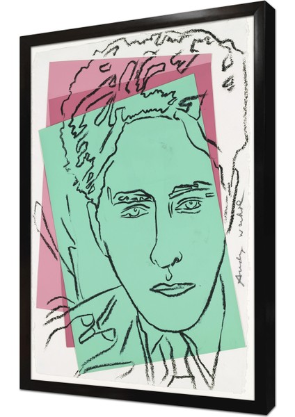 Jean Cocteau By Andy Warhol Çerçeveli Mdf Tablo