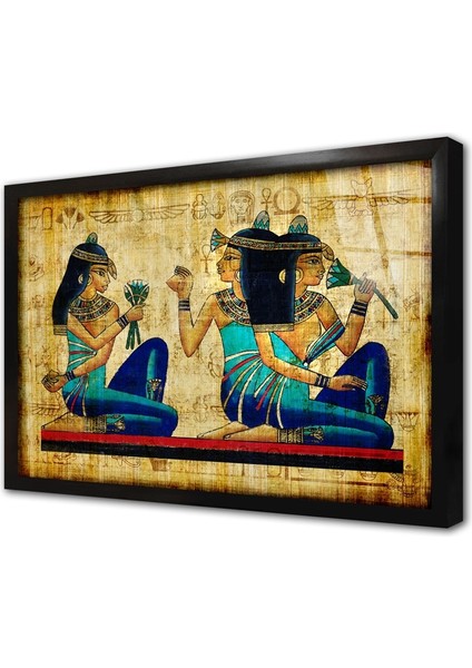Papirüs Mısır Dönemi Çerçeveli Cam Tablo