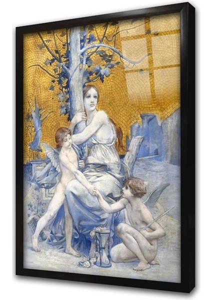 Tanrıça ve Melekler Ikili Set Çerçeveli Cam Tablo fiyatları