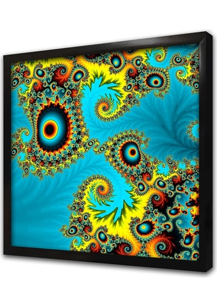 Soyut Grafik Çalışmaları Çerçeveli Mdf Tablo