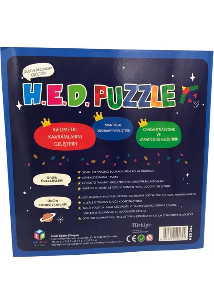 Hobi Eğitim Dünyası Puzzle Oyunu Sayı Hayvan Nesne Oluşturma