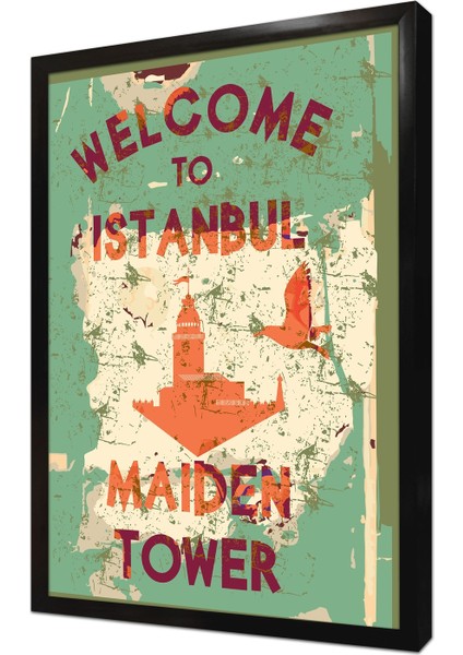 Kız Kulesi Çerçeveli Mdf Tablo