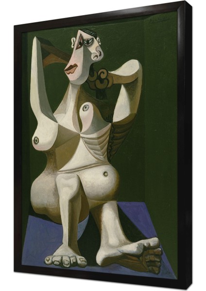 Saçlarını Tarayan Kadın Pablo Picasso Çerçeveli Mdf Tablo