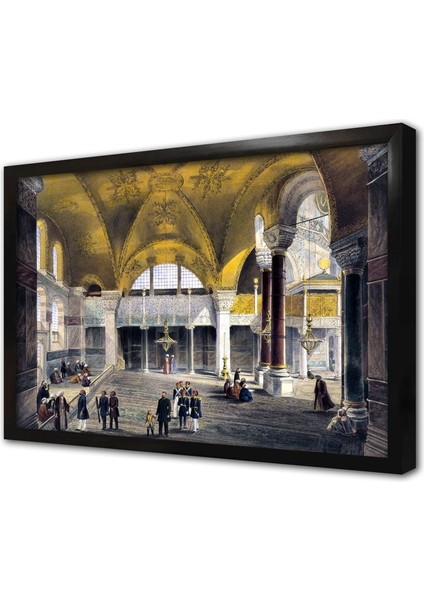 Osmanlı Dönemi Ayasofya Mimari Çerçeveli Mdf Tablo