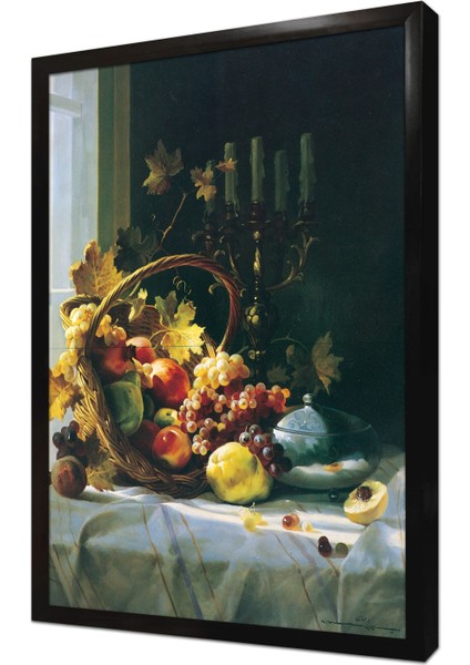 Meyve Sepeti Çerçeveli Mdf Tablo