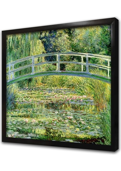 Water Lilies And Japanese Bridge Çerçeveli Mdf Tablo