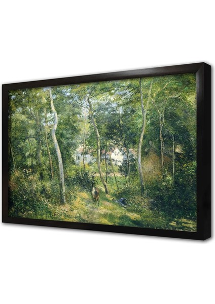 Yeşil Orman ve Hayvan Çerçeveli Mdf Tablo