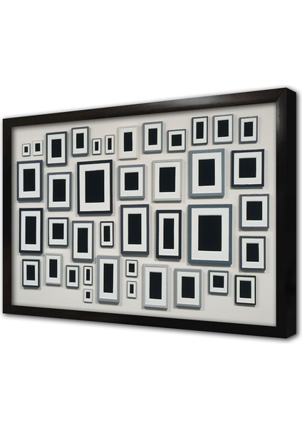 Soyut Çerçeveli Mdf Tablo