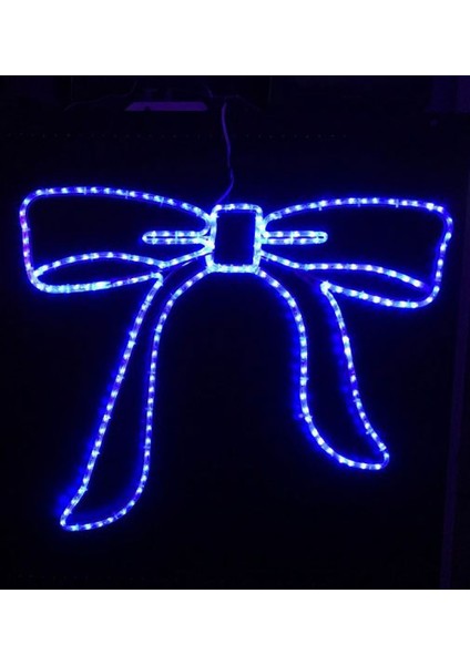 LED Işıklı Fiyonk Yılbaşı Süsü 220V Mavi 70 x 90 cm