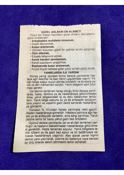 8 Temmuz 2007 Takvim Yaprağı Nostalji Koleksiyonluk Takvim Yaprağı fiyatları