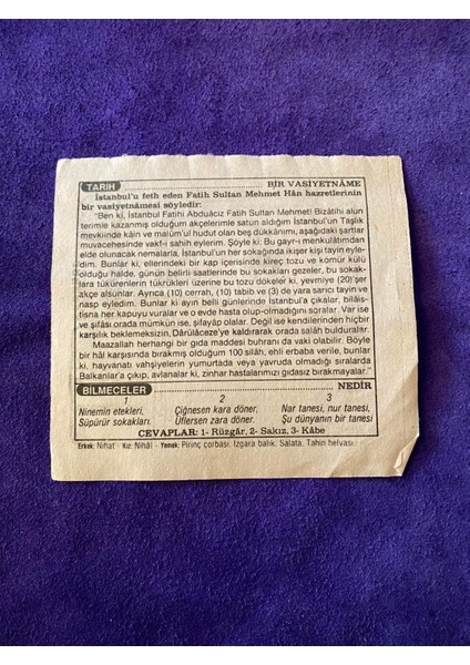 3 Mayıs 1990 Takvim Yaprağı Nostalji Koleksiyonluk Takvim Yaprağı fiyatları