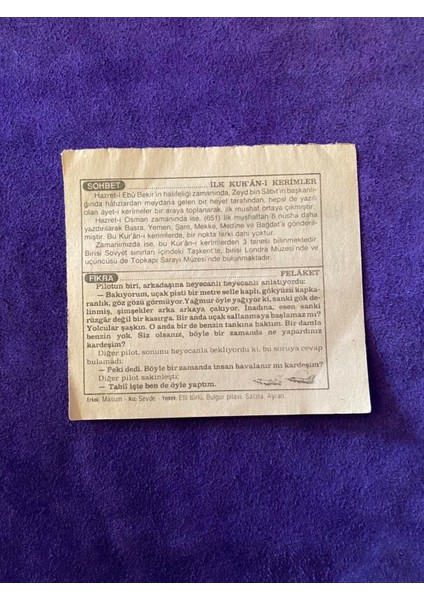 24 Mayıs 1990 Takvim Yaprağı Nostalji Koleksiyonluk Takvim Yaprağı