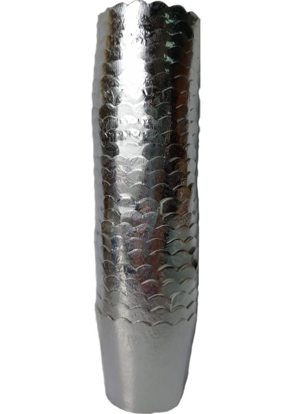 Cupcake Muffin Suffle Kek Kapsülü Desenli Gümüş (mini)