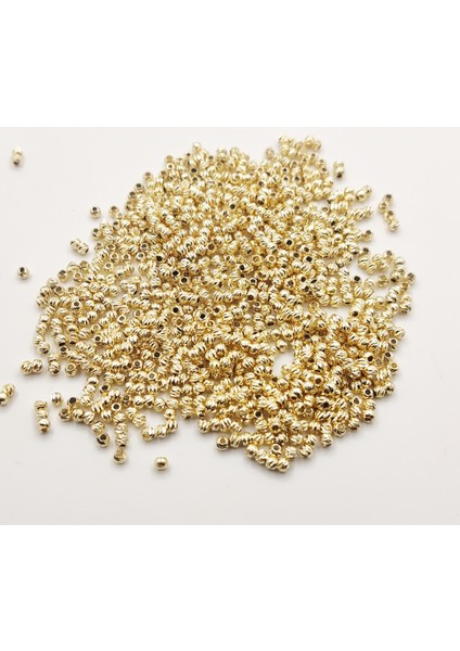 3 mm 100 Adet Altın Kaplama Gold Dorika Boncuk Ara Aparatı Takı Malzemeleri
