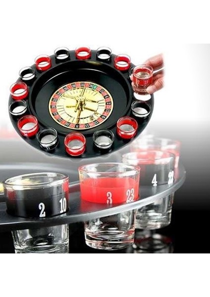 16’lı Roulette Shot/shot Bardaklı Rulet Eğlence Oyunu