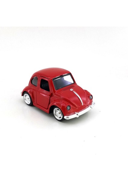 Orta Boy Kısa Model Metal Vosvos Çek Bırak Oyuncak Araba (Kırmızı)