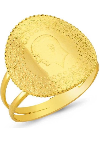 Çeyrek Altınlı Yüzük 3.50 Gram 22 Ayar Altın
