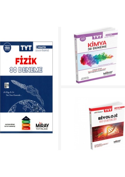 TYT Fizik, Kimya, Biyoloji 30 Deneme