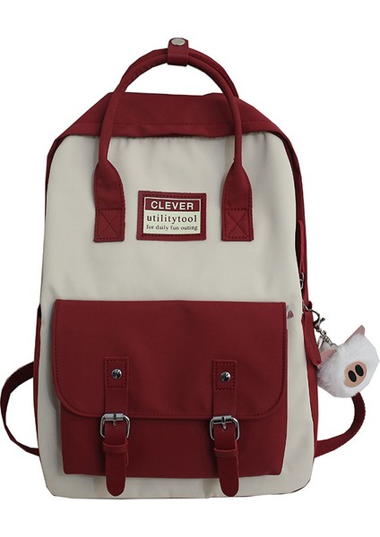 Kadın Okul Çantası Kırmızı (Yurt Dışından)
