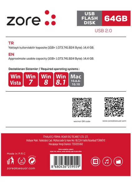 Metal USB Flash Disk 64GB modelleri