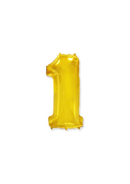 1 Rakamı Altın Folyo Balon 34 Inch 86 cm