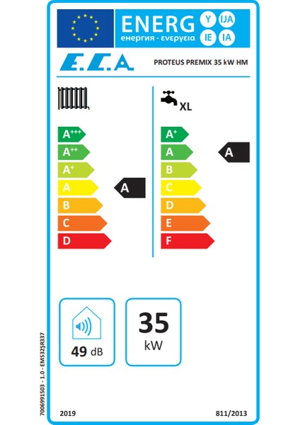 Eca Proteus Premix 35/35 Kw (30.000 Kcal) Tam Yoğuşmalı Kombi