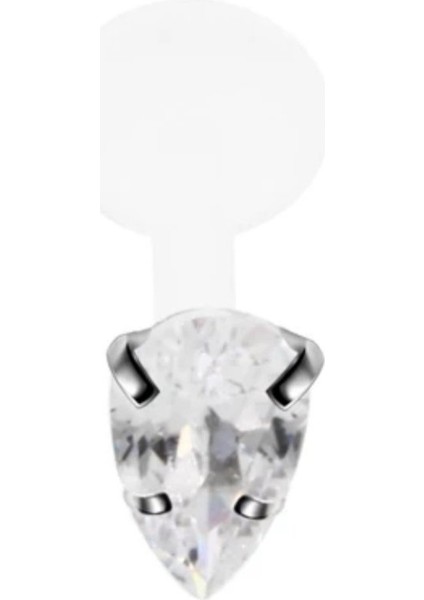 Bio Plastik Damla Piercing ( Taşı 3 Mm)