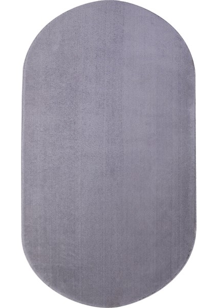 Dijidekor Açık Gri Oval Post Dokuma Halı Peluş Yumuşacık Kaymaz Antibakteriyel 150X150 modelleri