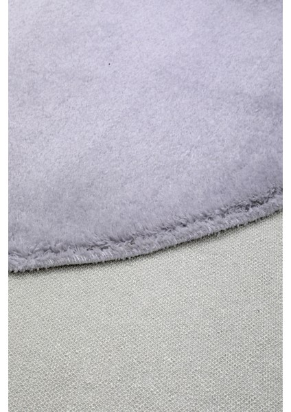Dijidekor Açık Gri Oval Post Dokuma Halı Peluş Yumuşacık Kaymaz Antibakteriyel 160X160 indirimleri