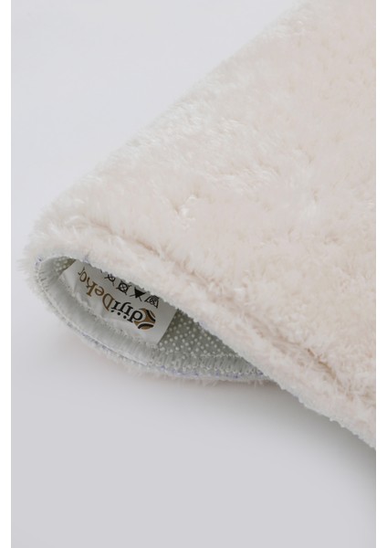Dijidekor Açık Vizon-Krem Oval Post Dokuma Halı Peluş Yumuşacık Kaymaz Antibakteriyel 120X300 modelleri