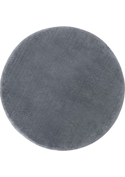 Dijidekor Koyu Gri Yuvarlak Post Dokuma Halı Peluş Yumuşacık Kaymaz Antibakteriyel 110X110 indirimleri