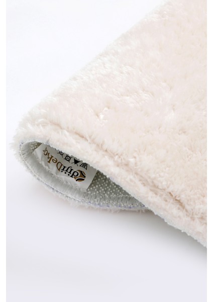 Diji Dekor Dijidekor Açık Vizon-Krem Yuvarlak Post Dokuma Halı Peluş Yumuşacık Kaymaz Antibakteriyel 170X170 modelleri