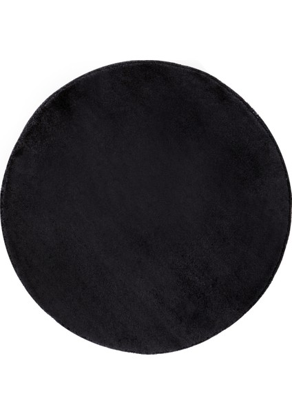 Dijidekor Siyah Yuvarlak Post Dokuma Halı Peluş Yumuşacık Kaymaz Antibakteriyel 200X200 fiyatları