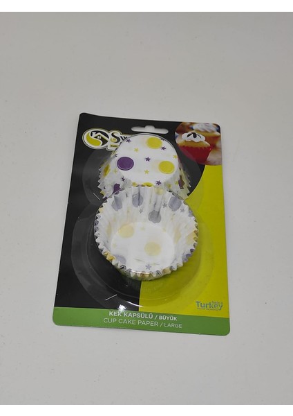 Büyük Kağıt Muffin Ekler Kalıbı Yıldız